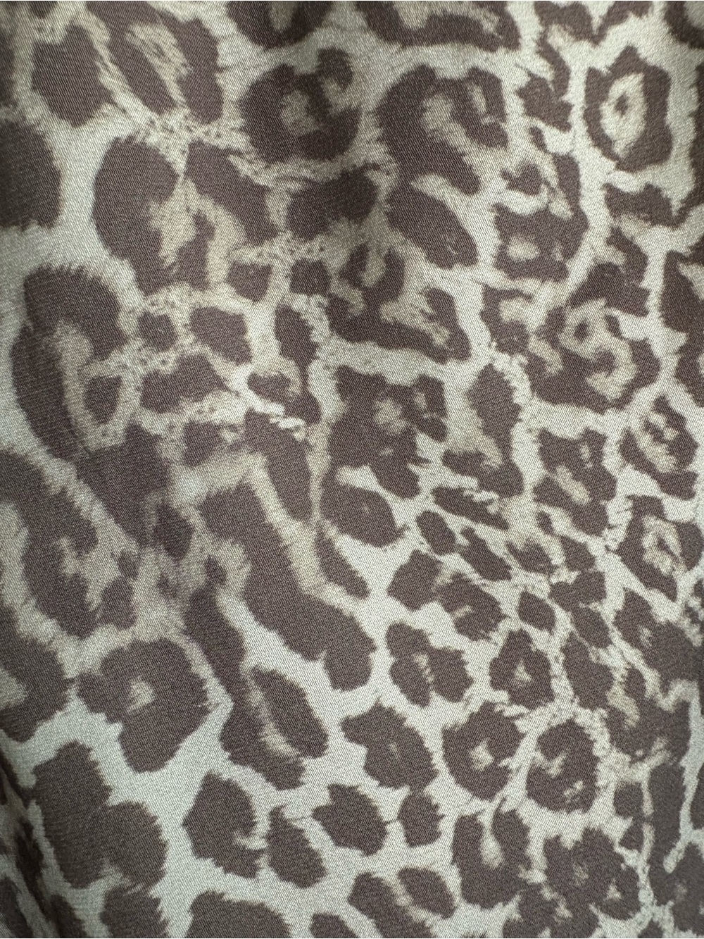 NWOT &Other Stories Leopard Pull On Satin Wide Leg Pants Taupe Beige US 10 - Picture 5 of 10